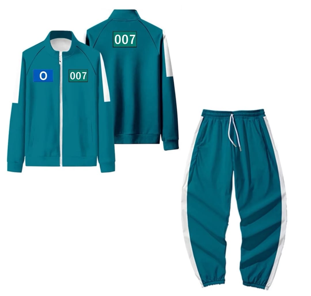 Costume di Carnevale Gioco squid game con tuta e numero 007 personalizzato