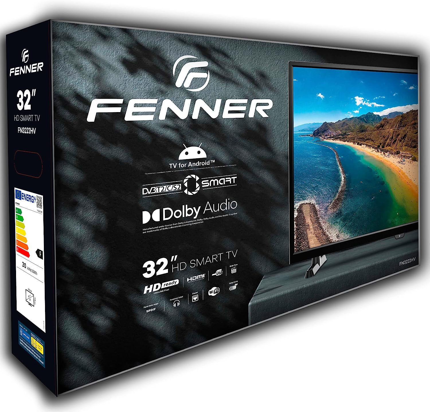 Fenner TV Led 32" HD Ready FN32A22HD Smart TV WiFi