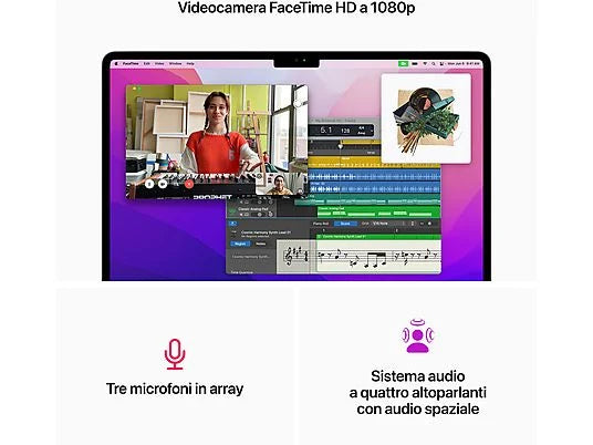Apple Macbook Air M2 videocamera FaceTime hd a 1080p