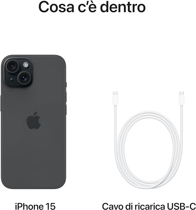 Apple iPhone 15 cellulare cosa esce nella confezione