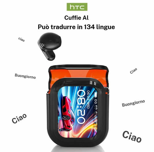 cuffie traduttrici HTC NE20 True Wireless In-Ear sono pensate per chi vuole comunicare facilmente in ogni situazione: viaggi, vacanze, incontri internazionali, studio e turismo. Il sistema di traduzione supporta fino a 134 lingue, permettendo di capire l’altra persona mentre parla