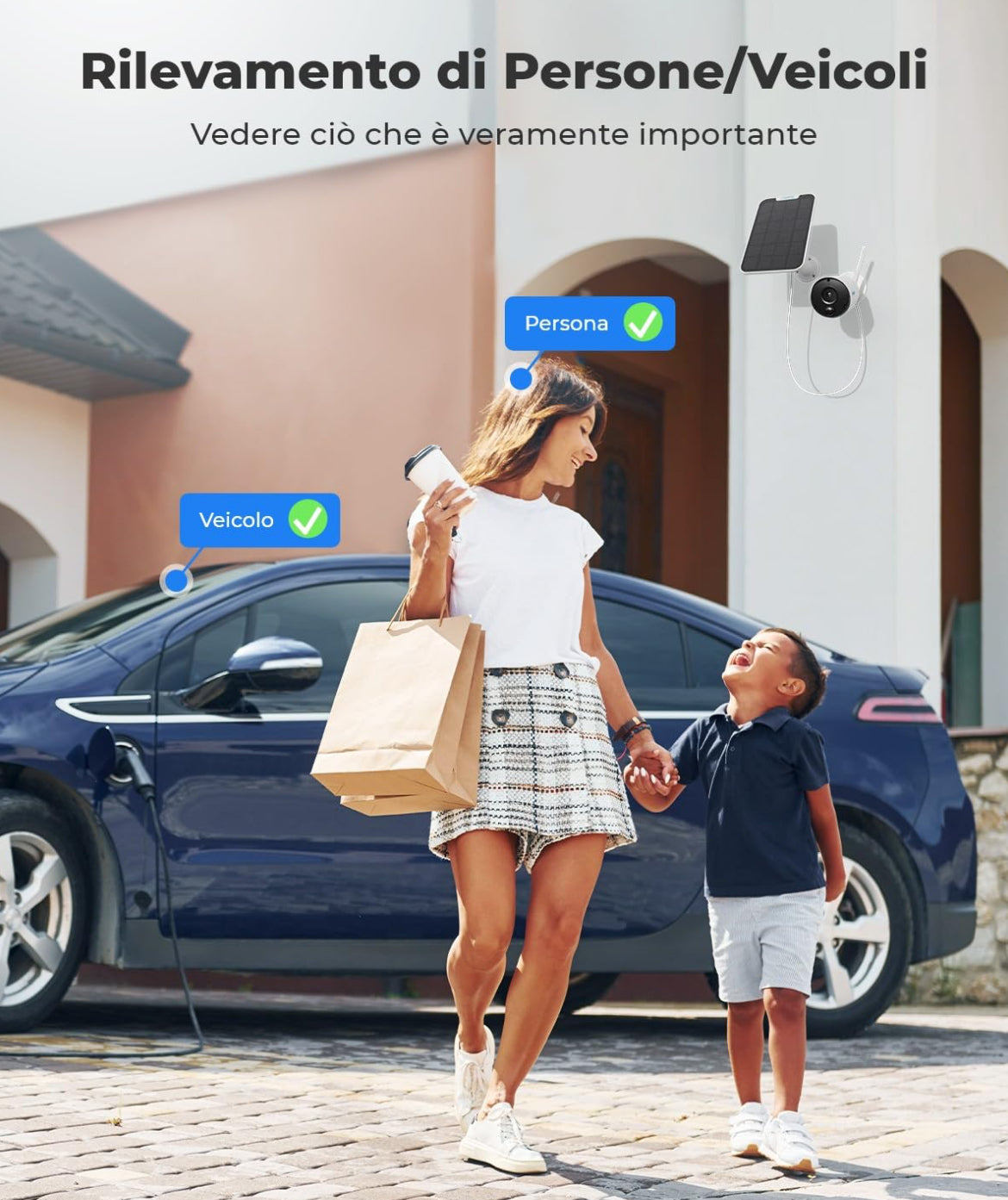 REOLINK ARGUS SERIES B320 Telecamera 3MP Wi-Fi Batteria con Pannello Solare