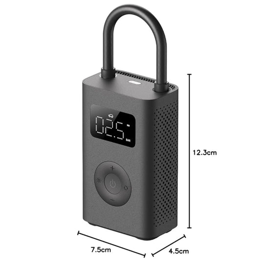 Xiaomi Portable Electric Air Compressor 2, Compressore ad Aria Portatile, Fino a 150 psi, Luce Led Integrata, Porta Type-C, 6 Modalità di Gonfiaggio, Nuovo adattatore valvola dell'aria, Compatto, Nero piccolo dimensioni