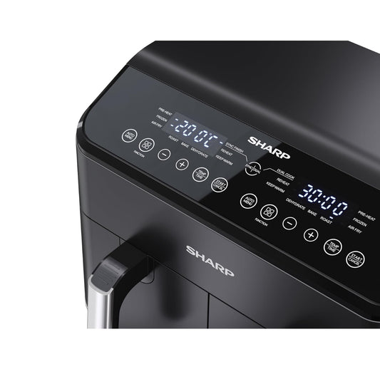 SHARP AF-GD82AE-B Friggitrice Aria Doppio Cassetto 8L Touch Control display