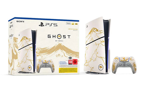 PS5 CONSOLE 1TB GHOST OF YOTEI GOLD LIMITED EDITION WHITE SLIM ITA Sony