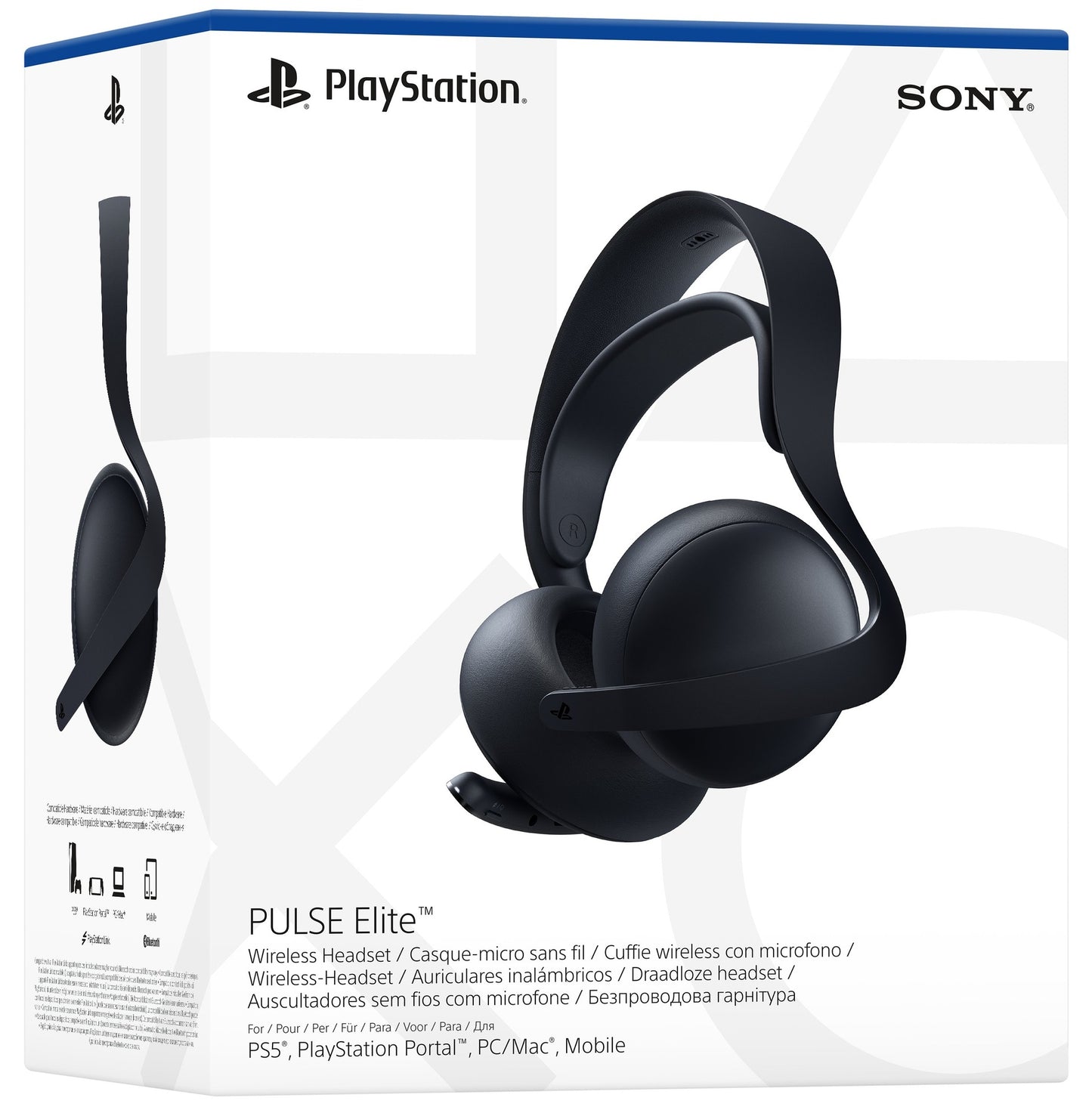 PS5 Cuffie Pulse Elite Midnight Black - Gaming Headset Wireless Premium Sony official