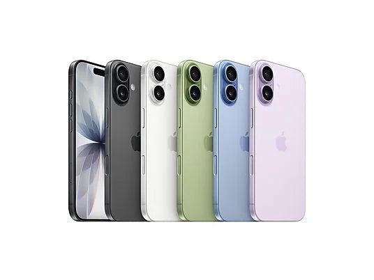 Apple iPhone 17 con le specifiche ufficiali Apple: display 6.3\" Super Retina XDR con tecnologia ProMotion, chip A19 e sistema a doppia fotocamera Fusion da 48MP. Tutte le colorazioni disponibili.