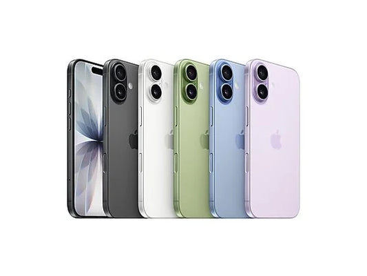 Apple iPhone 17 con le specifiche ufficiali Apple: display 6.3\" Super Retina XDR con tecnologia ProMotion, chip A19 e sistema a doppia fotocamera Fusion da 48MP. Tutte le colorazioni disponibili.