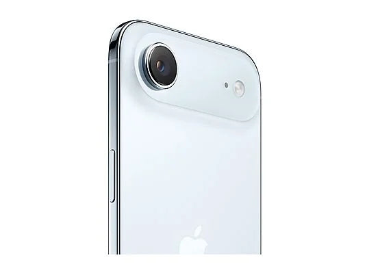 Apple iPhone 17 Air con le specifiche ufficiali Apple: l'iPhone più sottile mai creato con la potenza di un Pro, display 6.5\" Super Retina XDR con tecnologia ProMotion e chip A19 Pro fotocamera fusion 48 mp celeste