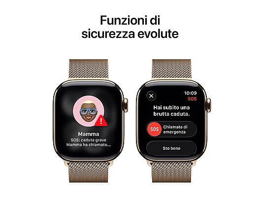 Apple Watch Series 11 Titanio GPS+Cellular sicurezza sos