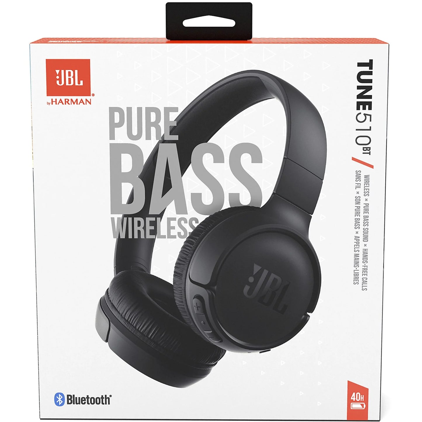 JBL Tune 510BT cuffie wireless pure bass nere