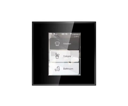 Interruttore WiFi Smart Home con Display LCD – Compatibile Alexa/Google/Siri Nero