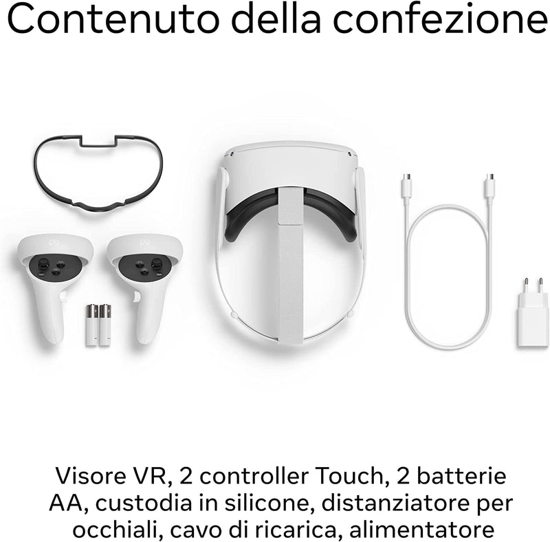 Meta Oculus Quest 2 Visore VR All-in-One Immersivo 256GB