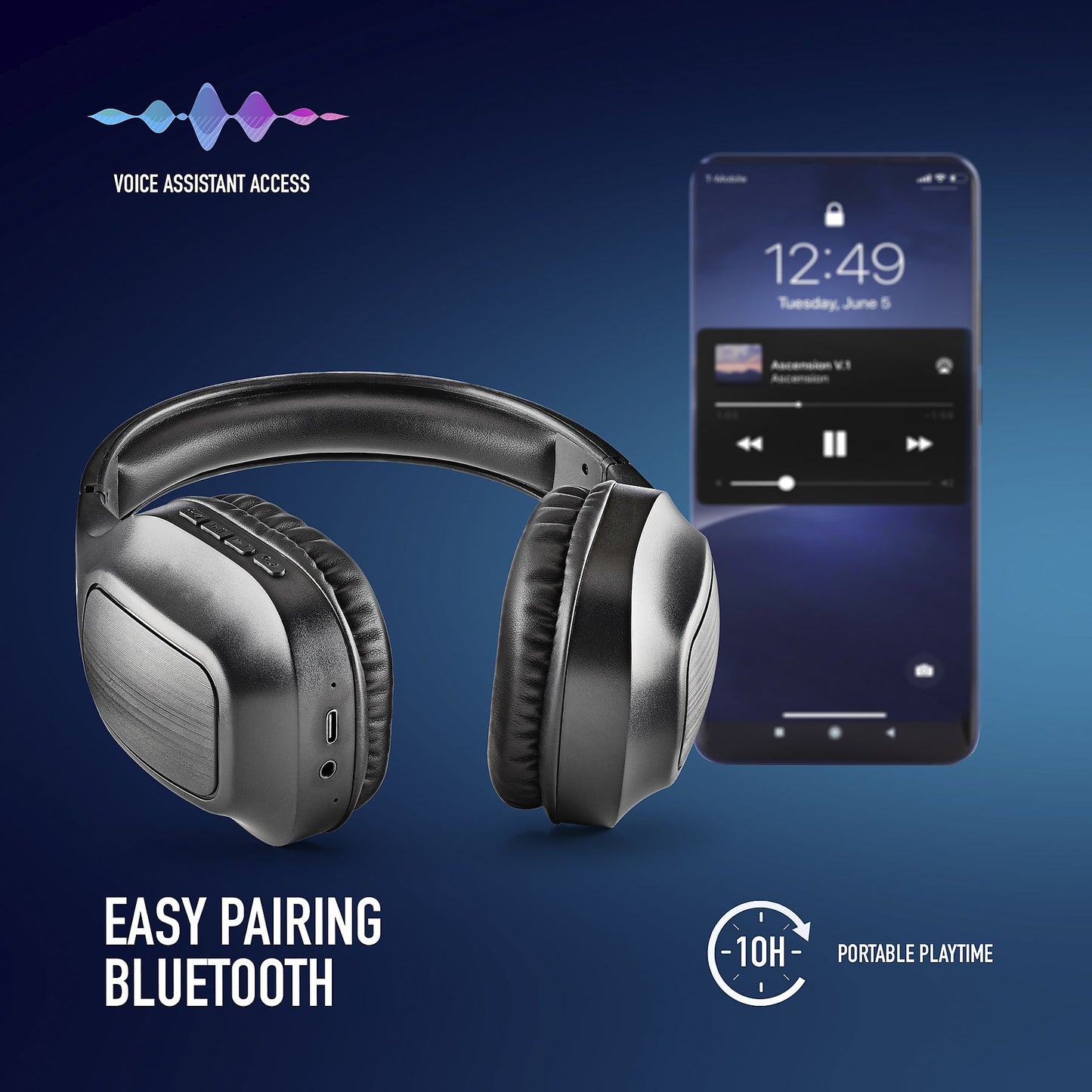 Cuffie wireless NGS Artica Wrath Black per musica e chiamate di qualità