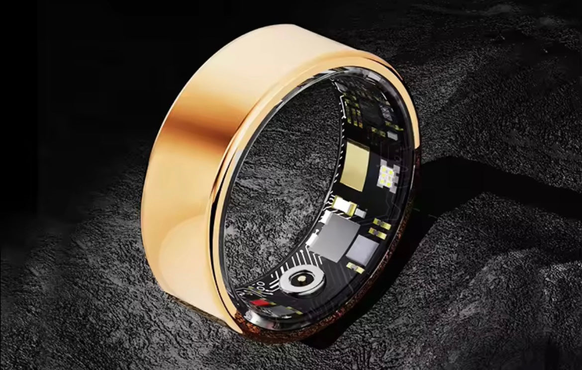 Smart ring HP1 colore nero con Bluetooth salute sport app su smartphone