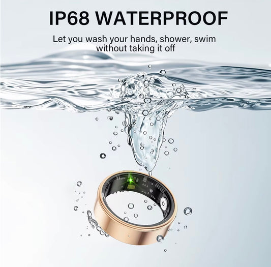 Vista laterale smart ring HP1 acciaio inox impermeabile IP68