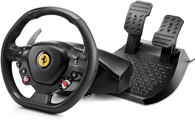 Thrustmaster T80 Ferrari 488 GTB Edition Volante Racing per PS5- PS4-PC con PEDALIERA