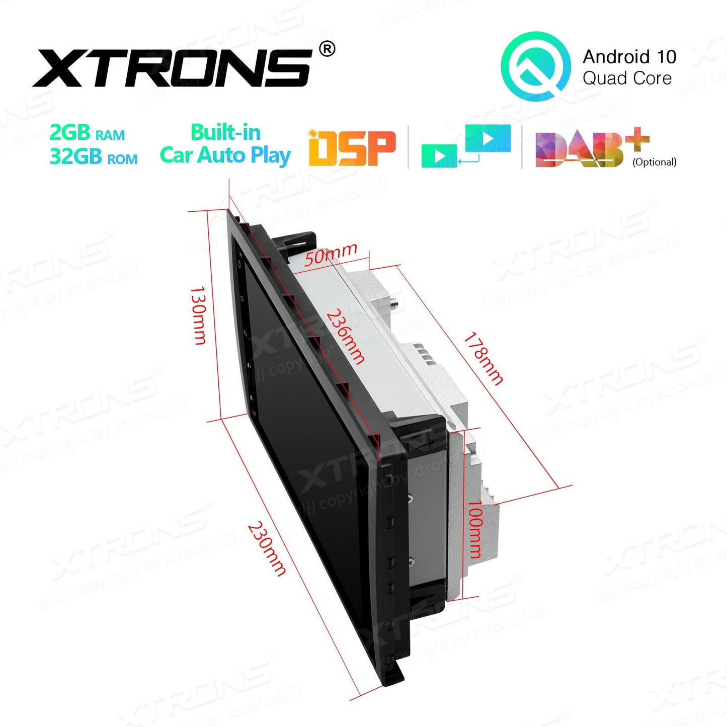 Autoradio Android 10 per Audi A4 con schermo 8" - Sistema Quad Core, Bluetooth