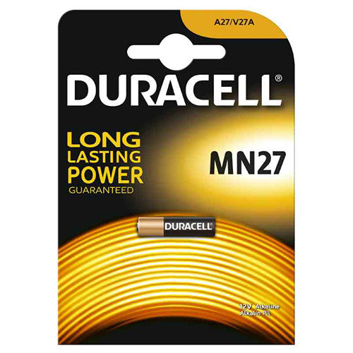 DURACELL Pila MN27 12V Apri Cancello - Batteria Alcalina per Telecomandi Confezione da 10