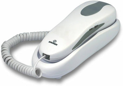 BRONDI Nemo Slim Landline Phone in White - Compact and Elegant Design