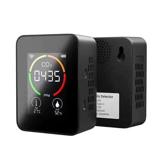 Rilevatore di CO2 e Monossido di Carbonio 3 in 1 – Sensore Professionale Portatile