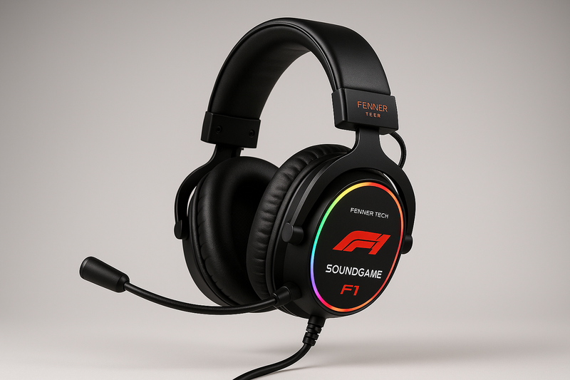 Cuffie Gaming Fenner Tech Soundgame F1 Racing - Microfono Pro PC/Console