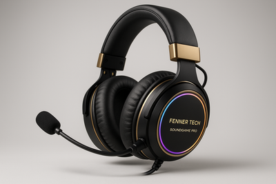 Fenner Tech Soundgame Pro Gaming-Headset - Professionelles Mikrofon PC/Konsole
