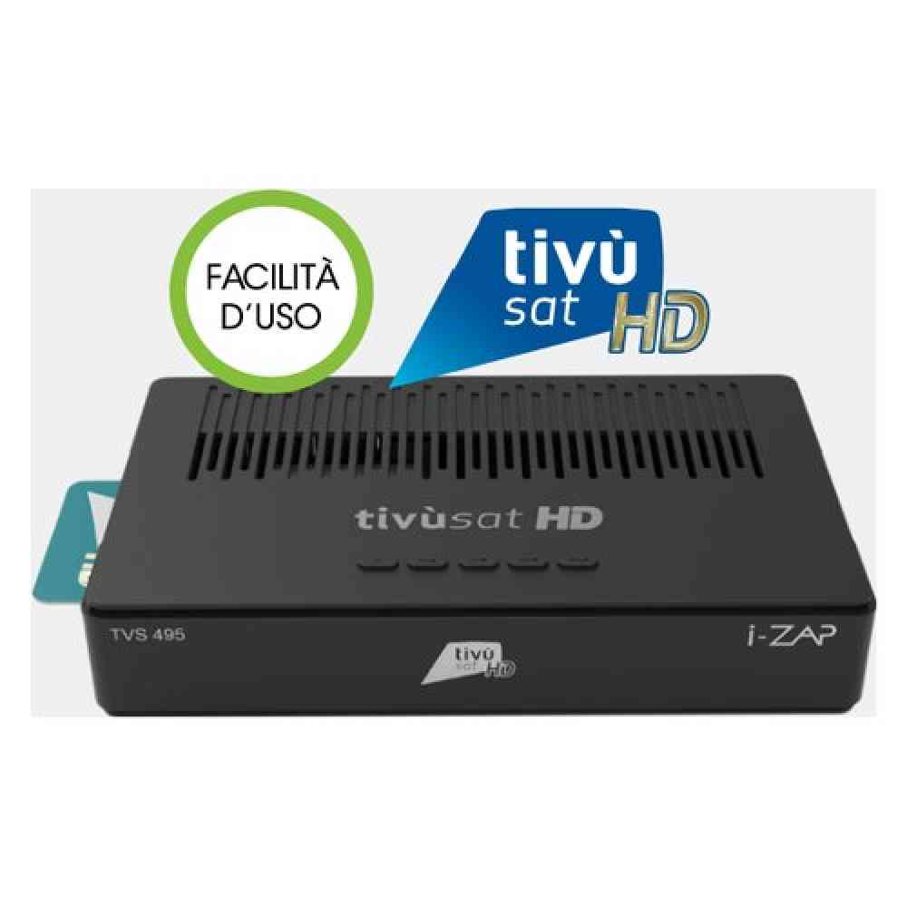 i-ZAP TVS 495 Ricevitore Satellitare Tivùsat DVB S2 HD