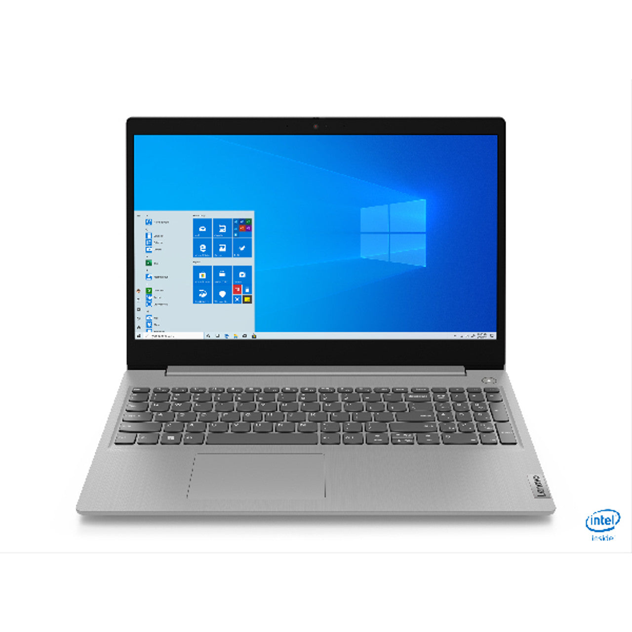 Notebook Lenovo IdeaPad 3 15ADA6 visto dall’alto con tastiera full-size