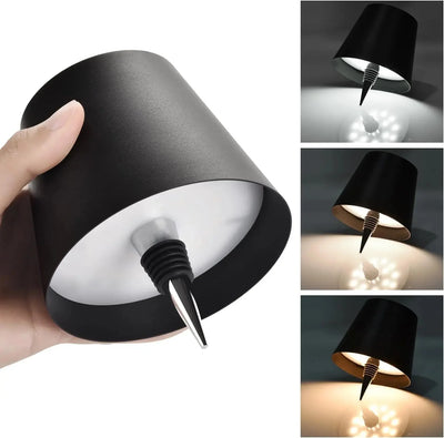 Lampada da Tavolo Bottiglia USB Ricaricabile - Touch Control 3 Colori Dimmerabile LED