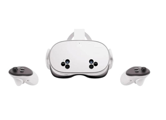 Dettaglio del design ergonomico e dei sensori integrati del Quest 3S