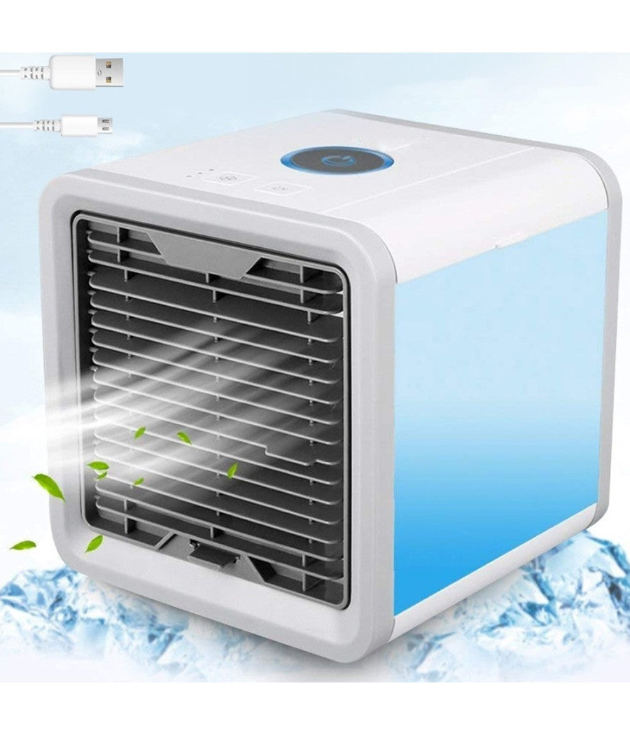 Filtro removibile e scompartimento dell'acqua facilmente pulibile per un mini condizionatore portatile sempre in perfette condizioni.