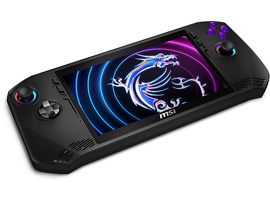 MSI Claw A1M con design ergonomico e LED RGB laterali accesi