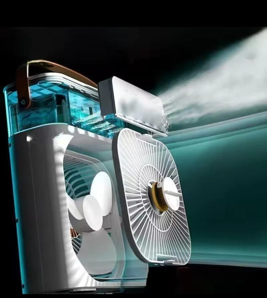 Condizionatore piccolo con serbatoio da 600 ml, perfetto per rinfrescare e umidificare gli ambienti durante l'estate.