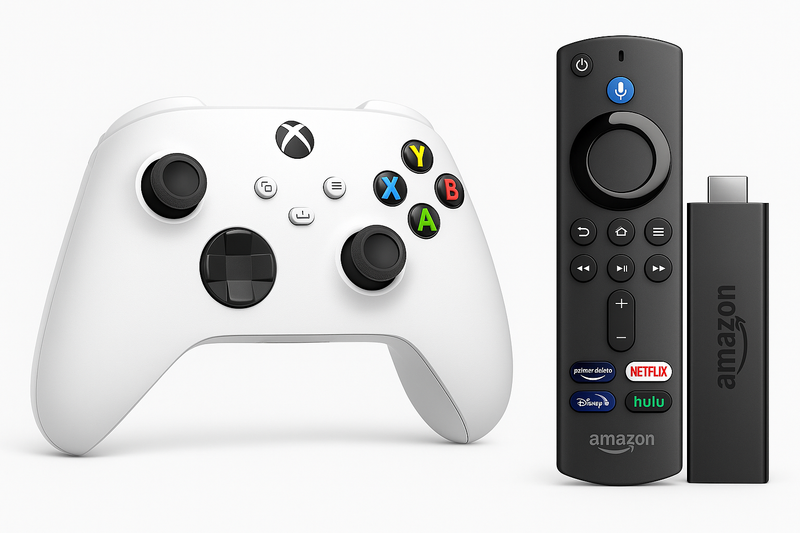 Xbox Series X/S Controller Weiß + Amazon Fire TV Stick 4K - Gaming Streaming Bundle