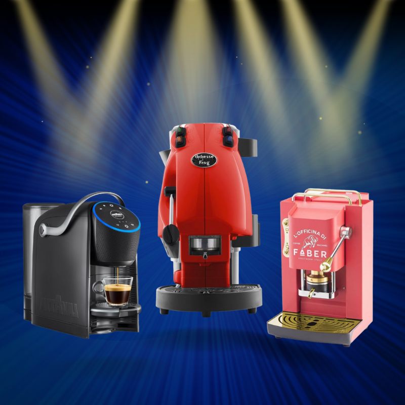 Macchine da caffè per espresso perfetto a casa come al bar: manuali, automatiche, capsule e a cialde. Faber pro deluxe corallo, frog revolution rossa, lavazza a modo mio voicy