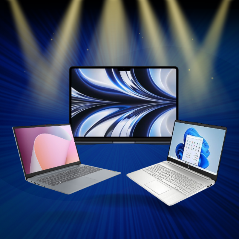 Macbook pro, Laptop Hp, Pc Lenovo.