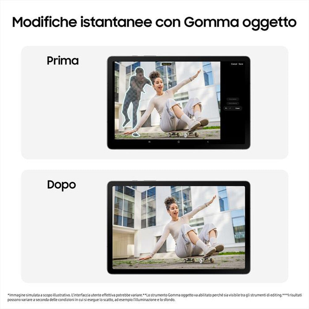 Samsung Galaxy Tab S10 Lite Silver è il tablet premium che unisce design elegante e prestazioni di alto livello. Con display da 10.9 pollici, 6GB di RAM, 128GB di storage e la qualità della serie Galaxy Tab S, è il dispositivo perfetto per produttività, creatività e intrattenimento.