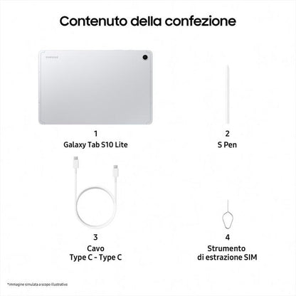 Samsung Galaxy Tab S10 Lite Silver è il tablet premium che unisce design elegante e prestazioni di alto livello. Con display da 10.9 pollici, 6GB di RAM, 128GB di storage e la qualità della serie Galaxy Tab S, è il dispositivo perfetto per produttività, creatività e intrattenimento.