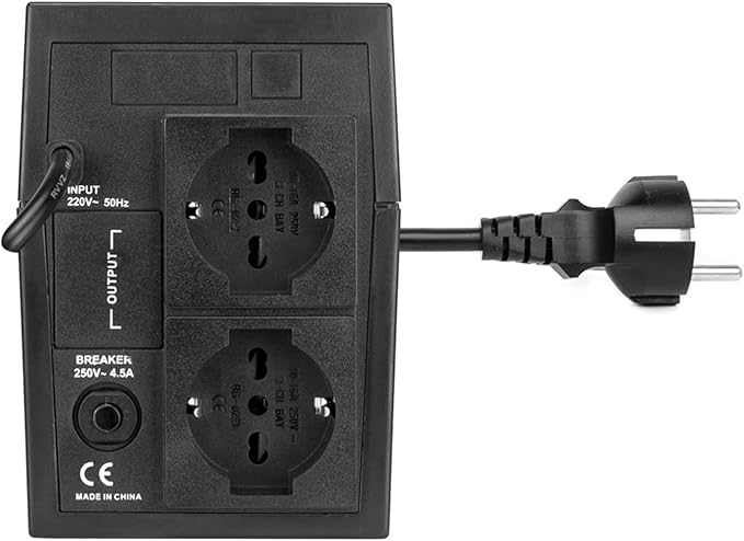 Vultech UPS 650VA Lite è il gruppo di continuità (UPS) che protegge i tuoi dispositivi elettronici da interruzioni di corrente, sbalzi di tensione e blackout. Con potenza 650VA/360W e 2 prese Schuko integrate, garantisce alimentazione continua per PC, modem, router e apparecchiature elettroniche critiche.