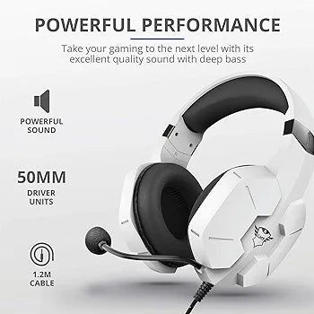 Cuffie Gaming TRUST GXT 323W CARUS OVER-EAR per PS5 White