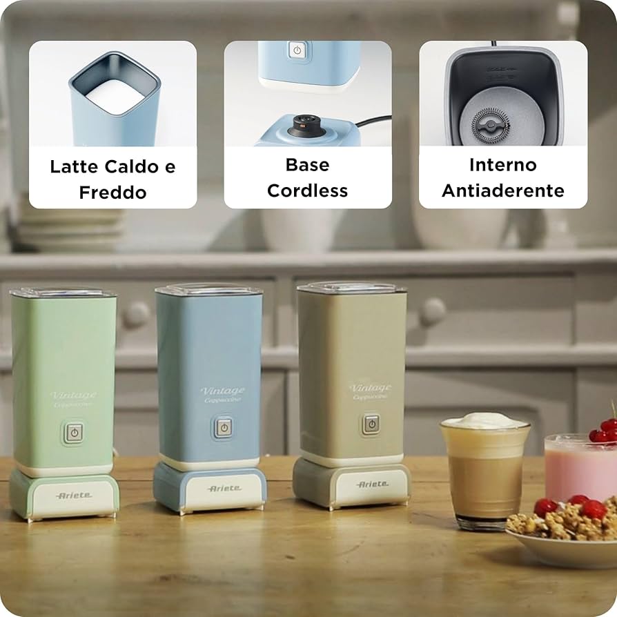 Cappuccinatore Vintage Ariete Celeste - Eleganza e Funzionalità colorazioni
