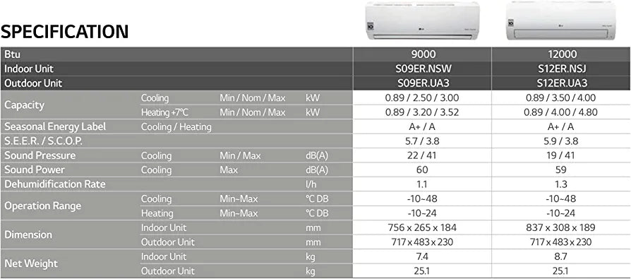 Condizionatore LG 12.000 BTU DUAL INVERTER