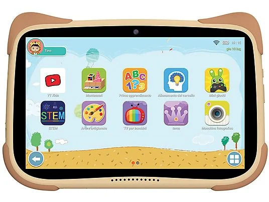 Mediacom Smart KID 8 è progettato per offrire ai genitori tranquillità e controllo. Il tablet permette di installare app educative, giochi didattici e contenuti video adatti all'età dei bambini.