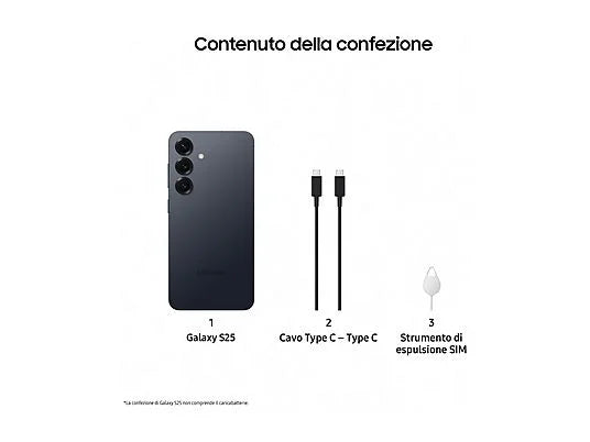 nuovo Samsung Galaxy S25 5G in elegante colorazione Blue Black rappresenta l'eccellenza della tecnologia mobile Samsung. Con 12GB di RAM, 256GB di storage