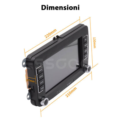 Sistema stereo auto Android 7" con installazione gratuita per Volkswagen