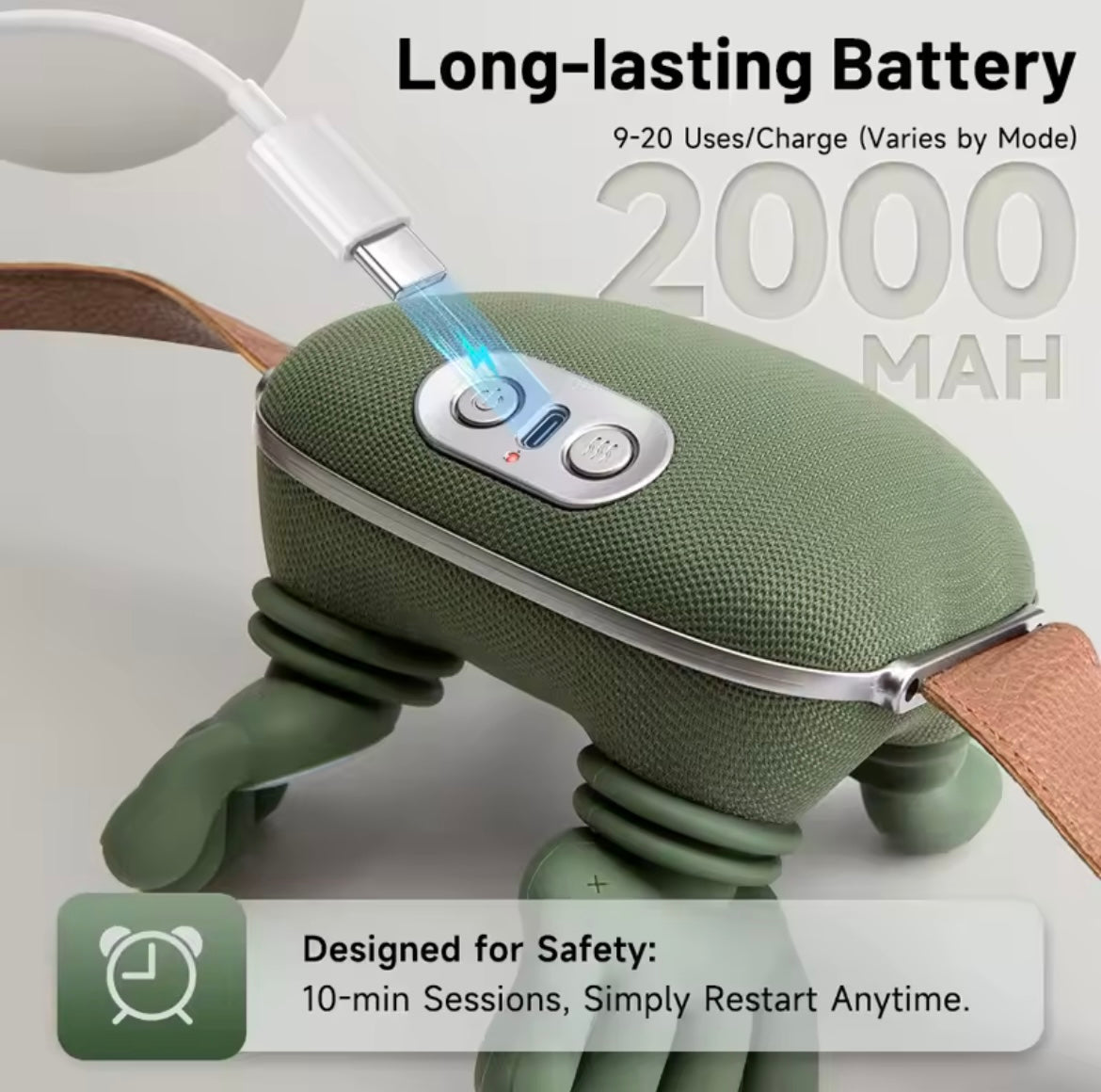 Massaggiatore Cervicale Portatile bionico collo spalle forma di mano Batteria lunga durata 