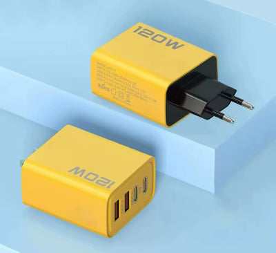 Caricabatterie con ricarica rapida 120W tipo C 3.0 per iPhone Samsung Xiaomi