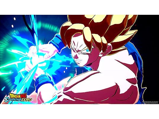 Grafica ad alta risoluzione di Dragon Ball Sparking Zero per PS5 durante un attacco Kamehameha