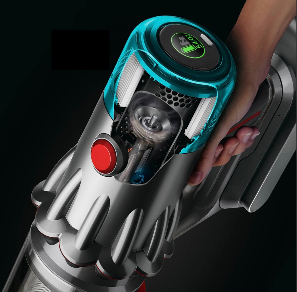 Dyson V12 Origin Aspirapolvere Senza Filo Nichel - Tecnologia Ciclonica Avanzata super charger